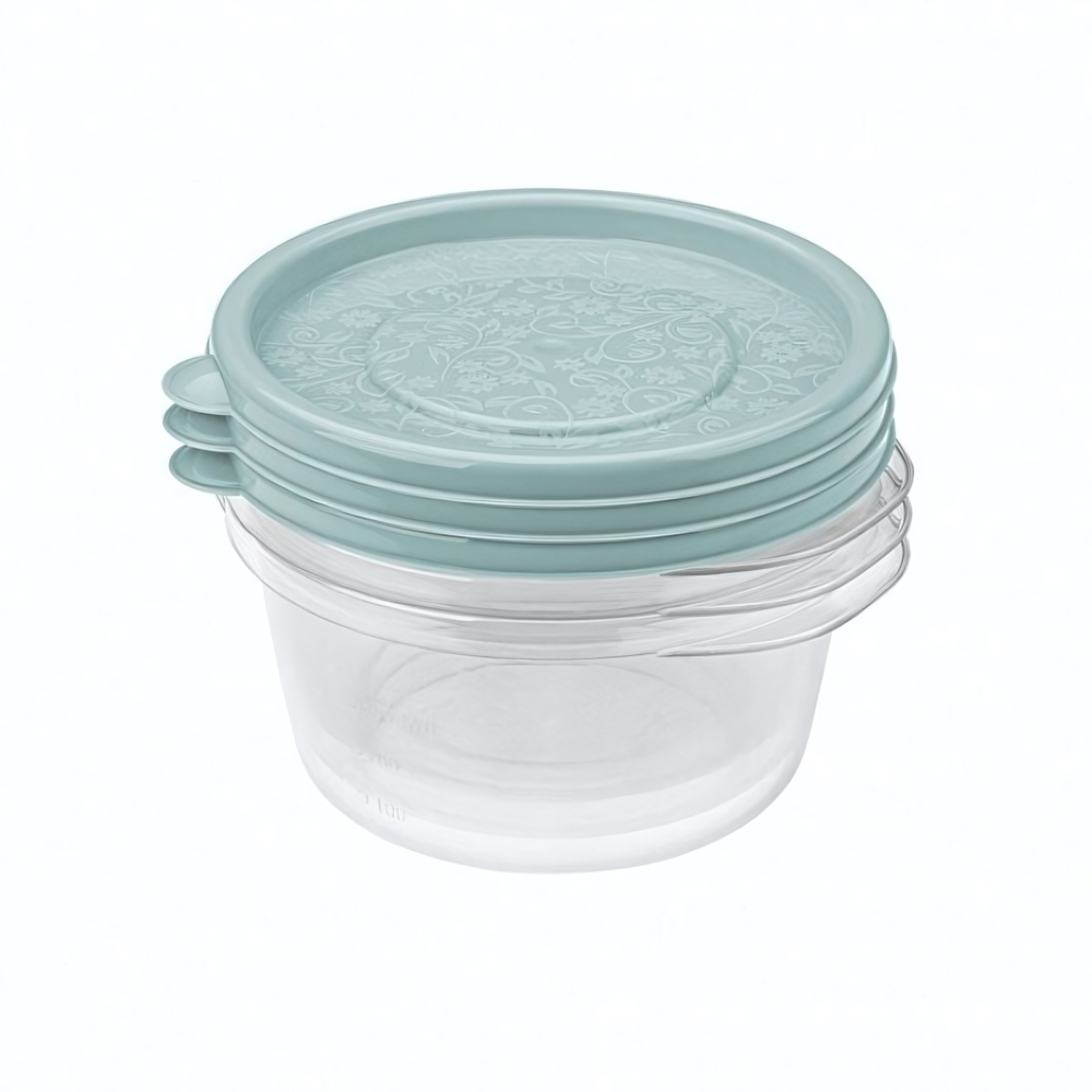 Комплект контейнеров "арт-декор" 0,44л (светло-голубой)