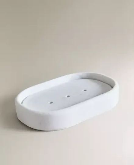 ZARA HOME МЫЛЬНИЦА ДЛЯ ВАННОЙ С МРАМОРНЫМ УЗОРОМ, СЕРЫЙ