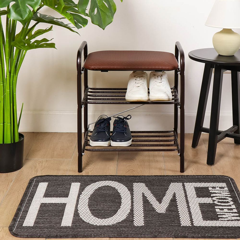 Полка для обуви, мет-л, 3 секц, 44х33х50 см, с сиден, медный антик, Nika, Б1/А