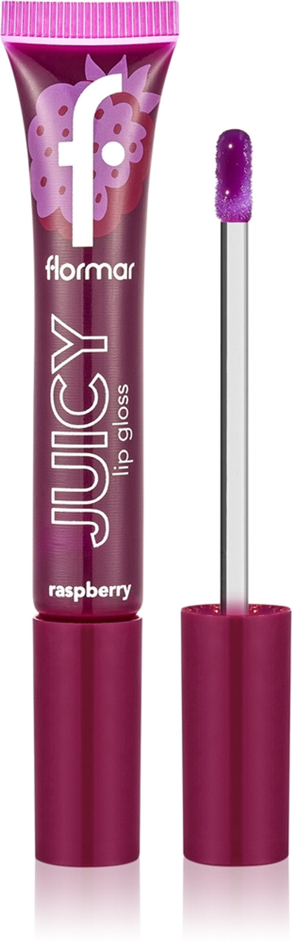 flormar Juicy Lip Gloss - Увлажняющий блеск для губ оттенок 001 Raspberry, 10 ml