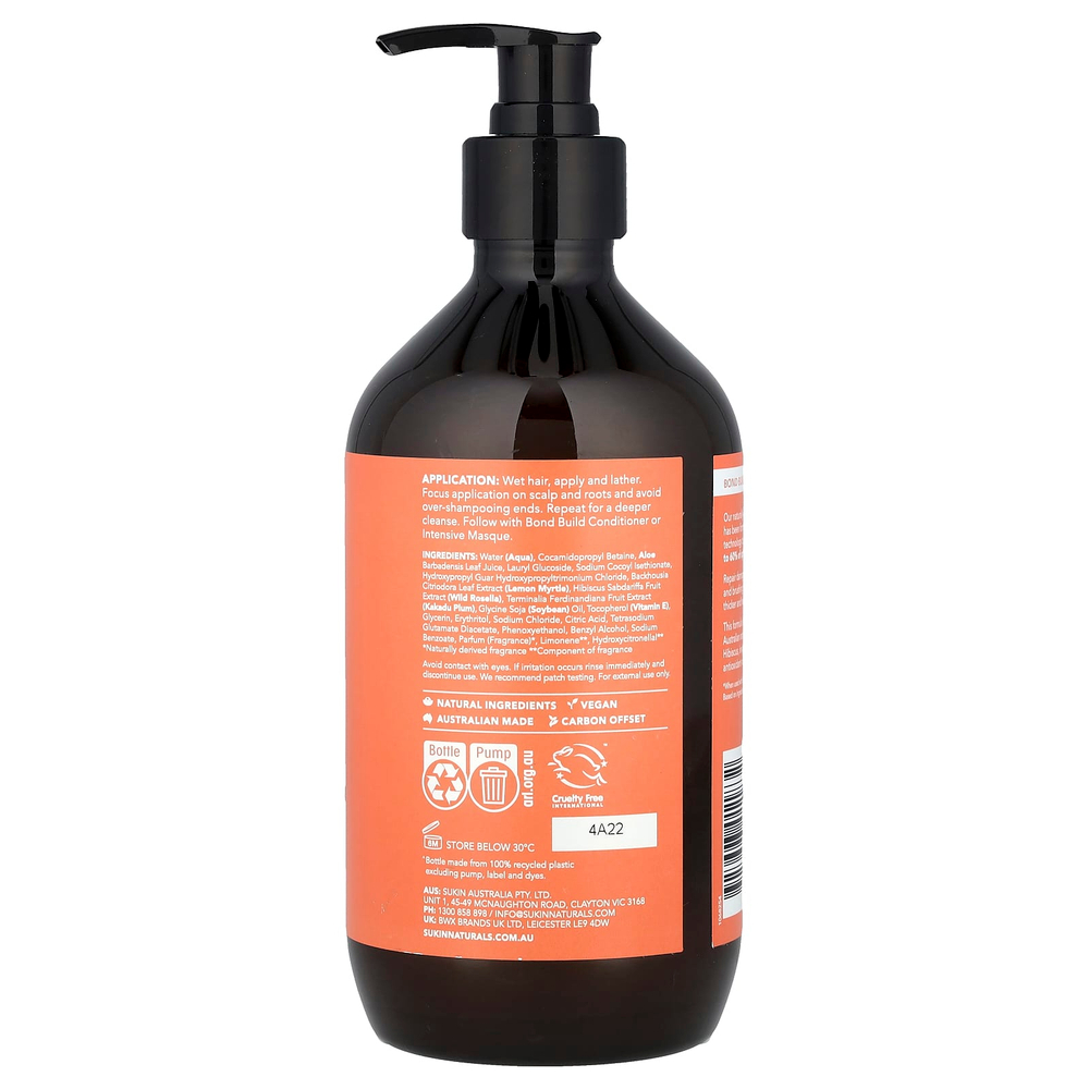 Sukin, Haircare, Bond Build, восстанавливающий шампунь, 500 мл (16,91 жидк. Унции)