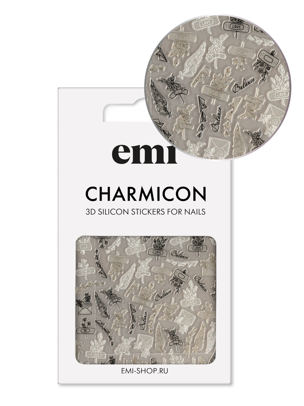 Charmicon 3D Silicone Stickers №229 Любовные письма