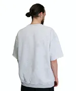 Толстовка Hardlunch Crew с коротким рукавом меланж серая