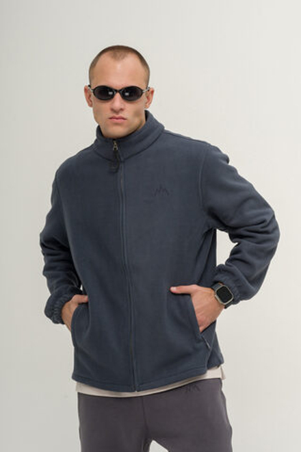 Толстовка KUL'TURA "ZIP FLEECE" Темно-серый