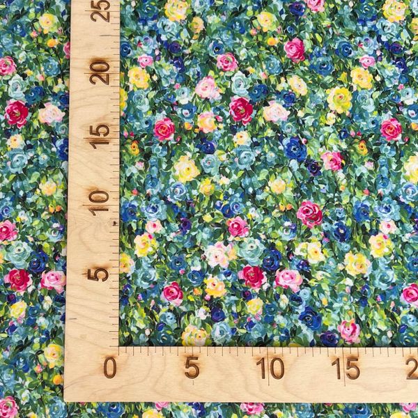 ЦВЕТОЧНОЕ ИЗОБИЛИЕ, ЗЕЛЕНЫЙ - 100% хлопок 2