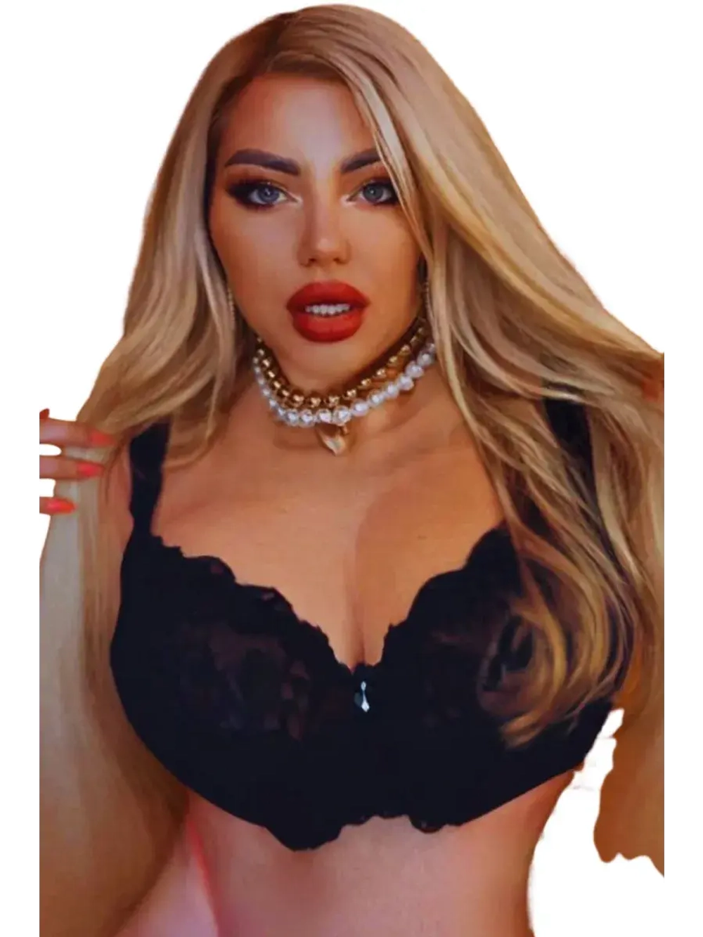 Франзуская модель бюстгальтера большие размеры FGi ажурный