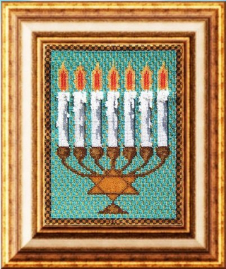 "Менора-семисвечник"-018РВ вышивка