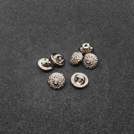 Т102  декор пришив.элемент, 11 мм, цв.черный никель, ажур