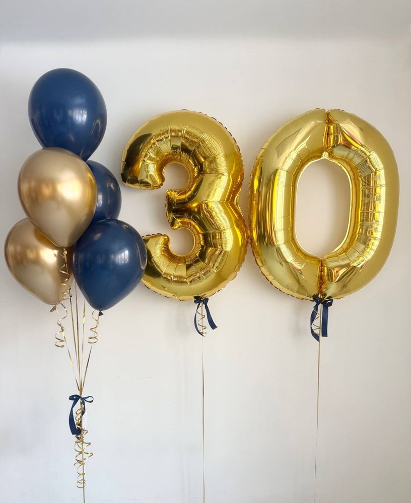 Воздушные гелиевые шарики с доставкой по Хабаровску на Юбилей №4861