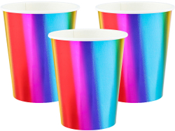 Стаканы (250 мл) Радужный перелив, Металлик, 6 шт.