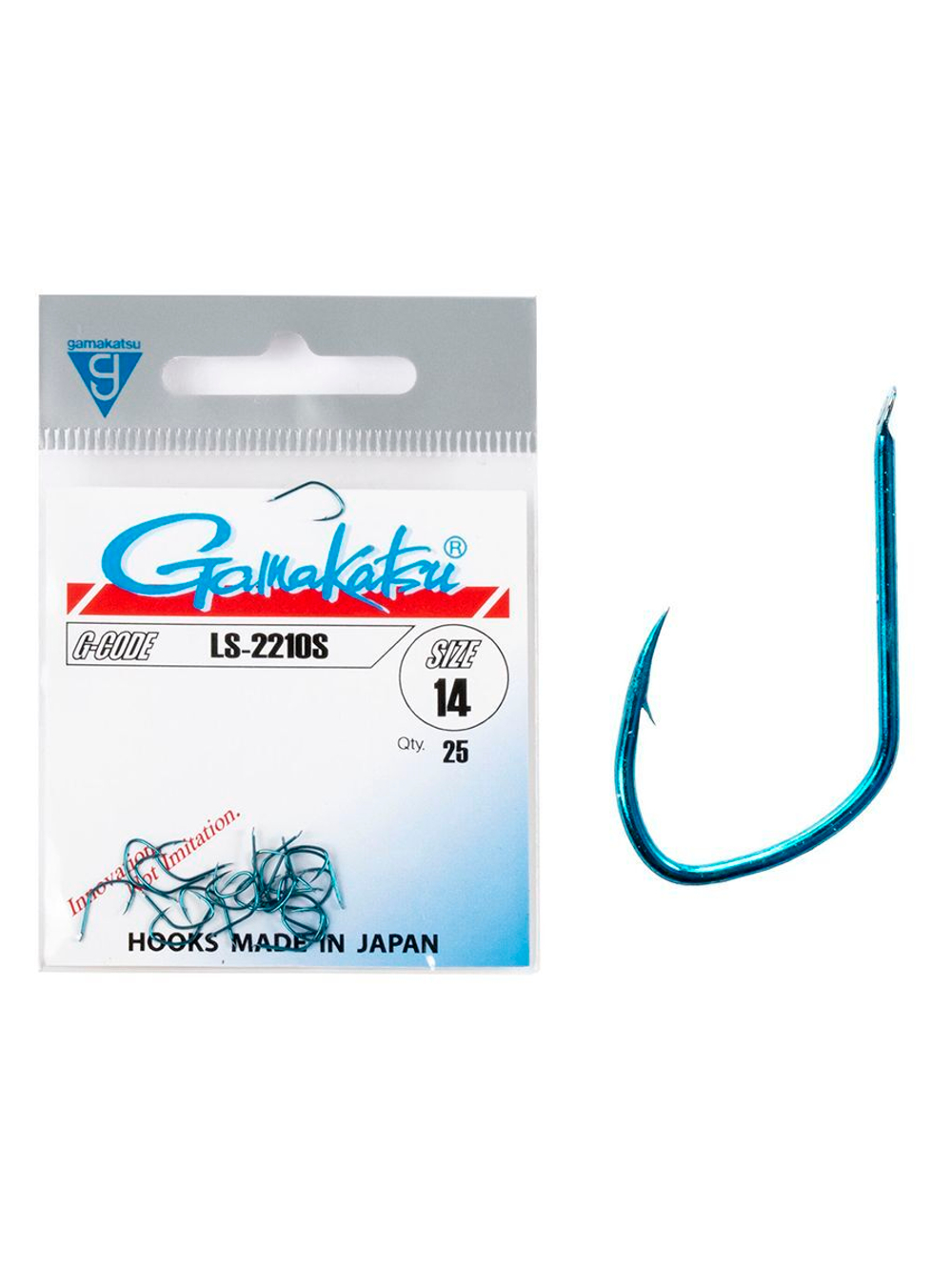 Крючки Gamakatsu LS-2210S HOOKS BLUE размер 14 (упк.25шт.)