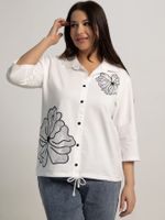 Блуза Оттенки нежности (белая/цветы) Б15712-18М LT Collection