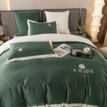 Комплект постельного белья Сатин-Шелк Я IN LOVE на резинке LVR010