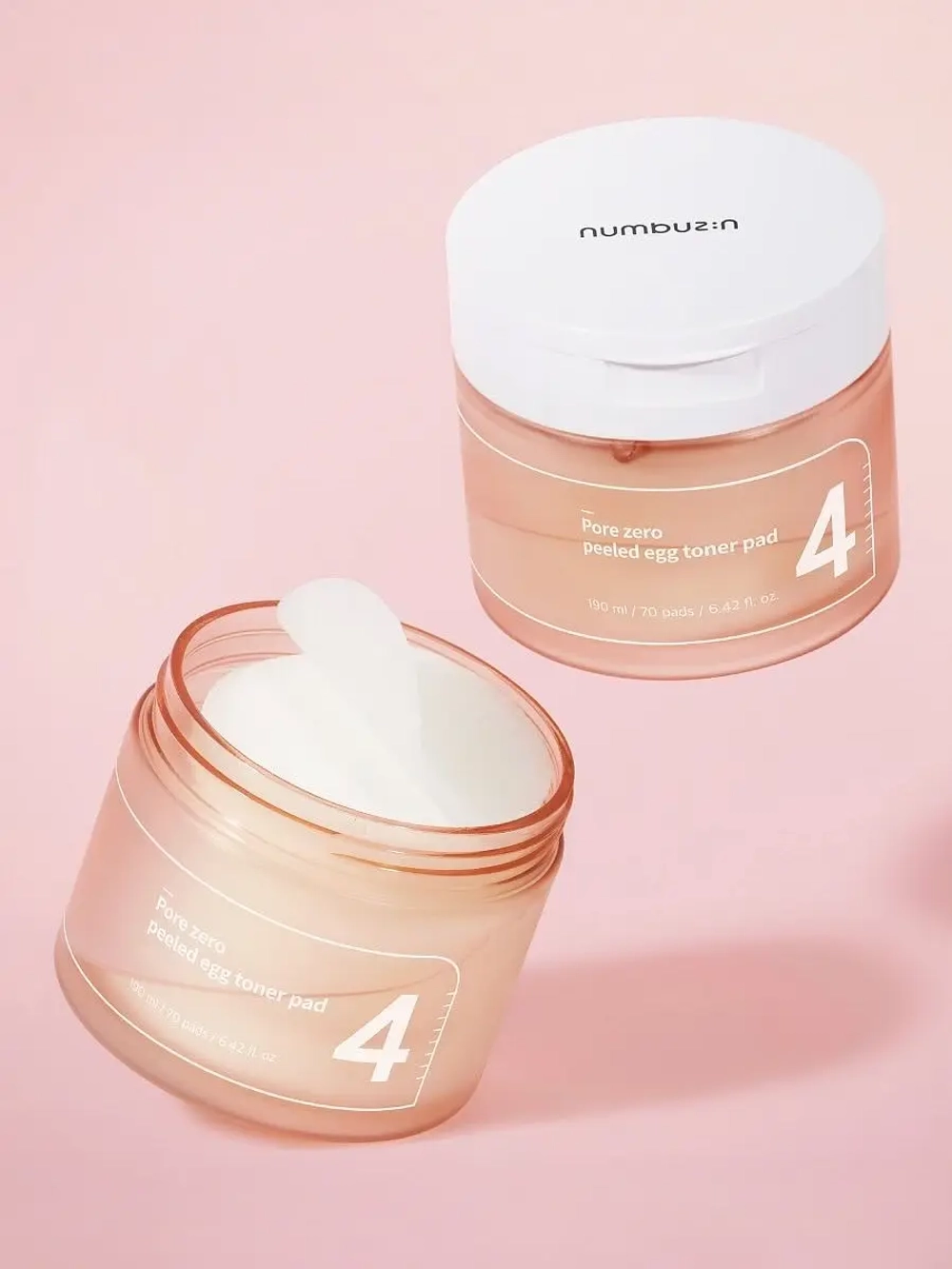 Numbuzin Себорегулирующие тонер-пэды для сужения пор No.4 Pore Zero Peeled Egg Toner Pad 70 шт