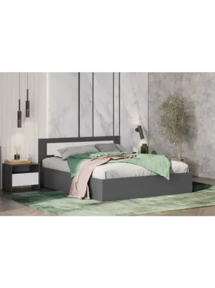 Кровать двухспальная 160х200 без основания Графит