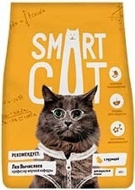 Smart Cat 400г Сухой корм для взрослых кошек Курица