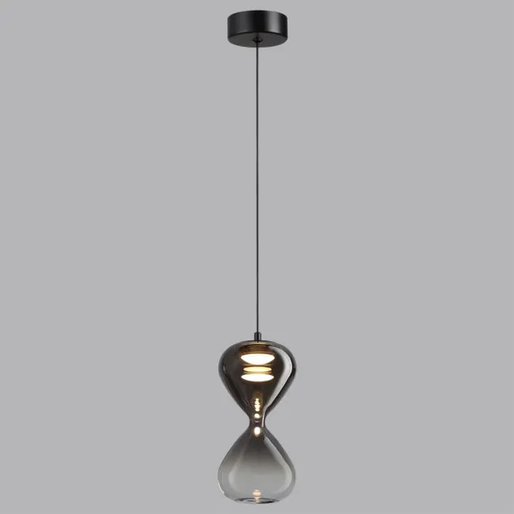 5092/4LA PENDANT ODL25 415 черный/дымчатый градиент/прозрачн./металл/стекло Подвес LED 4W 4000K 388Лм GLESSI