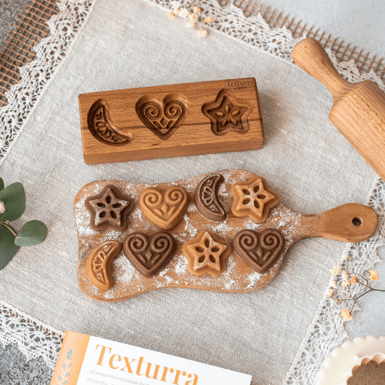 Пряничная форма Жамки (сердце, луна, звезда)