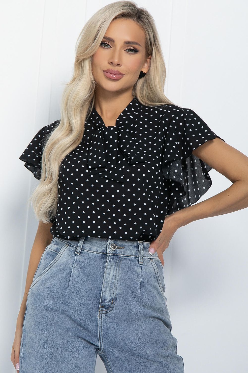 Блуза Челси (черная) Б11494 LT Collection