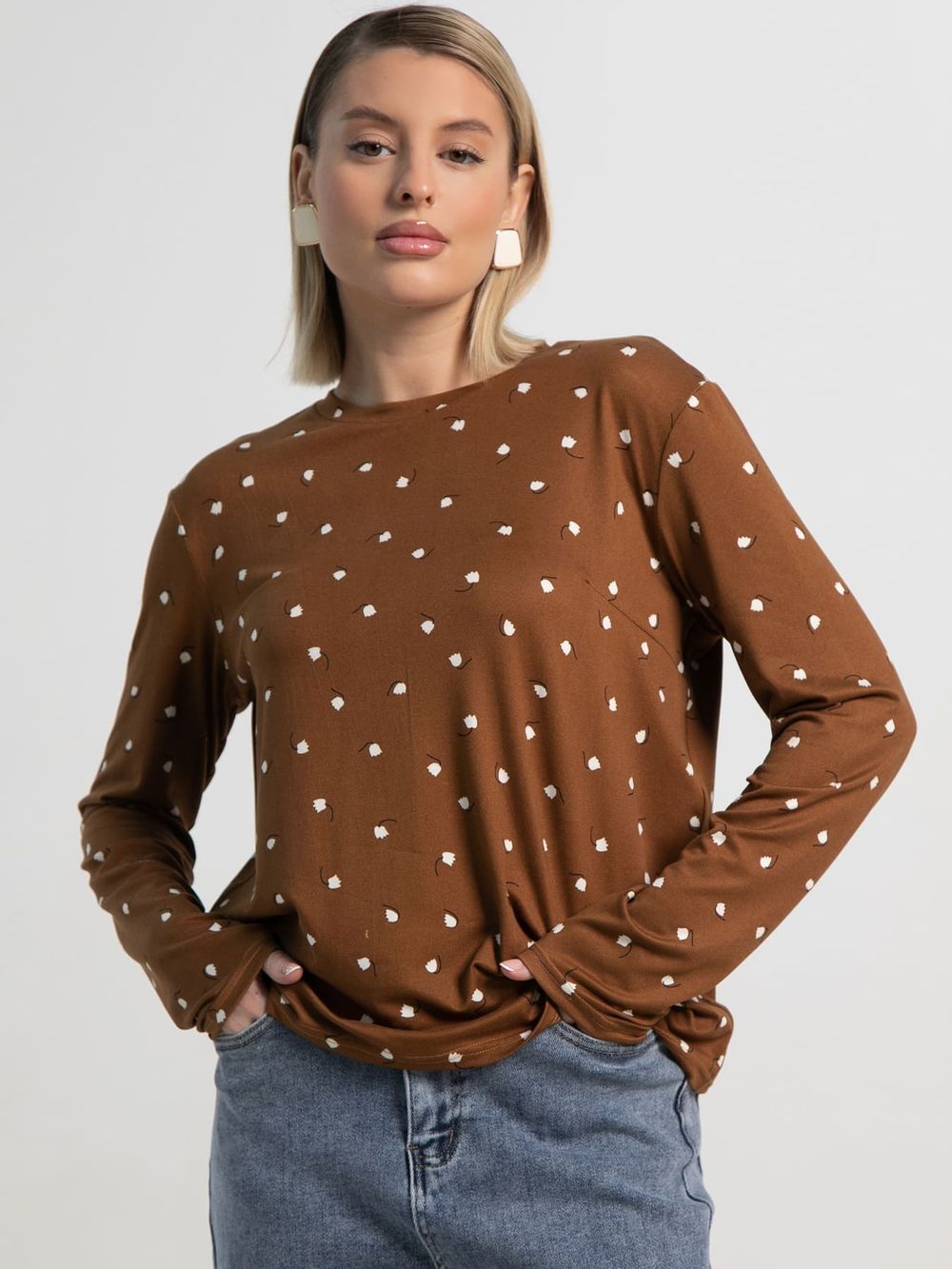 Лонгслив Вдвоём с тобой (коричневый) Б15511-7М LT Collection