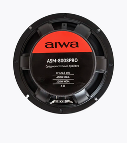 Акустика автомобильная Aiwa ASM-8008PRO, 8", 400 Вт, 2 полосы, 95 Дб