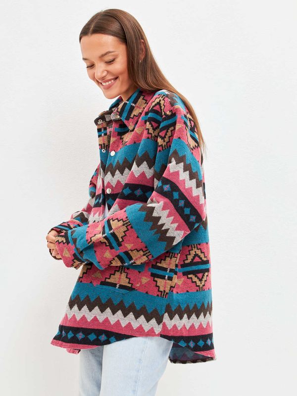 Рубашка Этно розовая - фото 4