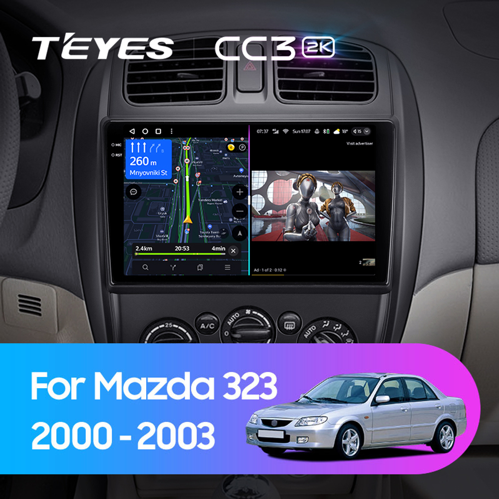 Teyes CC3 2K 9"для Mazda 323 2000-2003