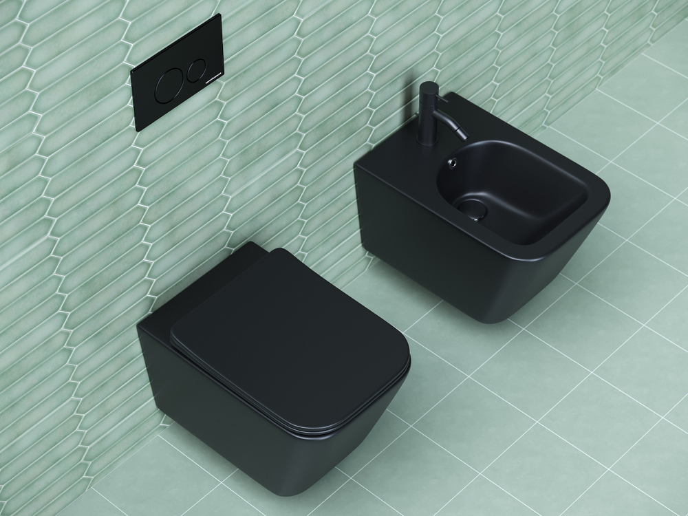 Комплект подвесной безободковый унитаз Ceramica Nova Metric CN3007MB Черный матовый с сиденьем Микролифт + инсталляция Grohe Rapid SL 38775001 4 в 1 с кнопкой смыва