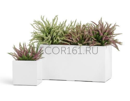 Кашпо TREEZ Effectory Gloss Куб Белый глянцевый лак 50х50х50 см 41.3320-05-033-WH-50