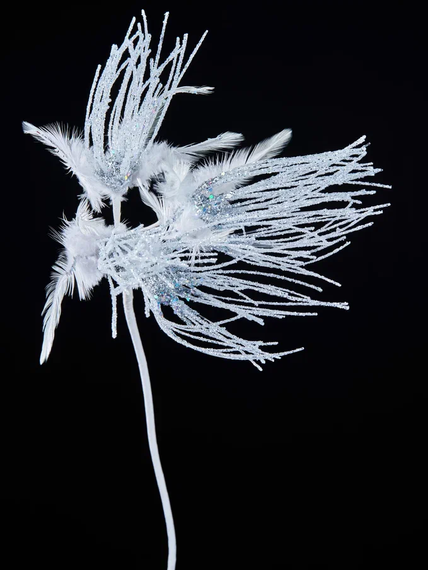 Ветвь Полевые облака 71 см., одуванчик, Christmas DeLuxe (88888)