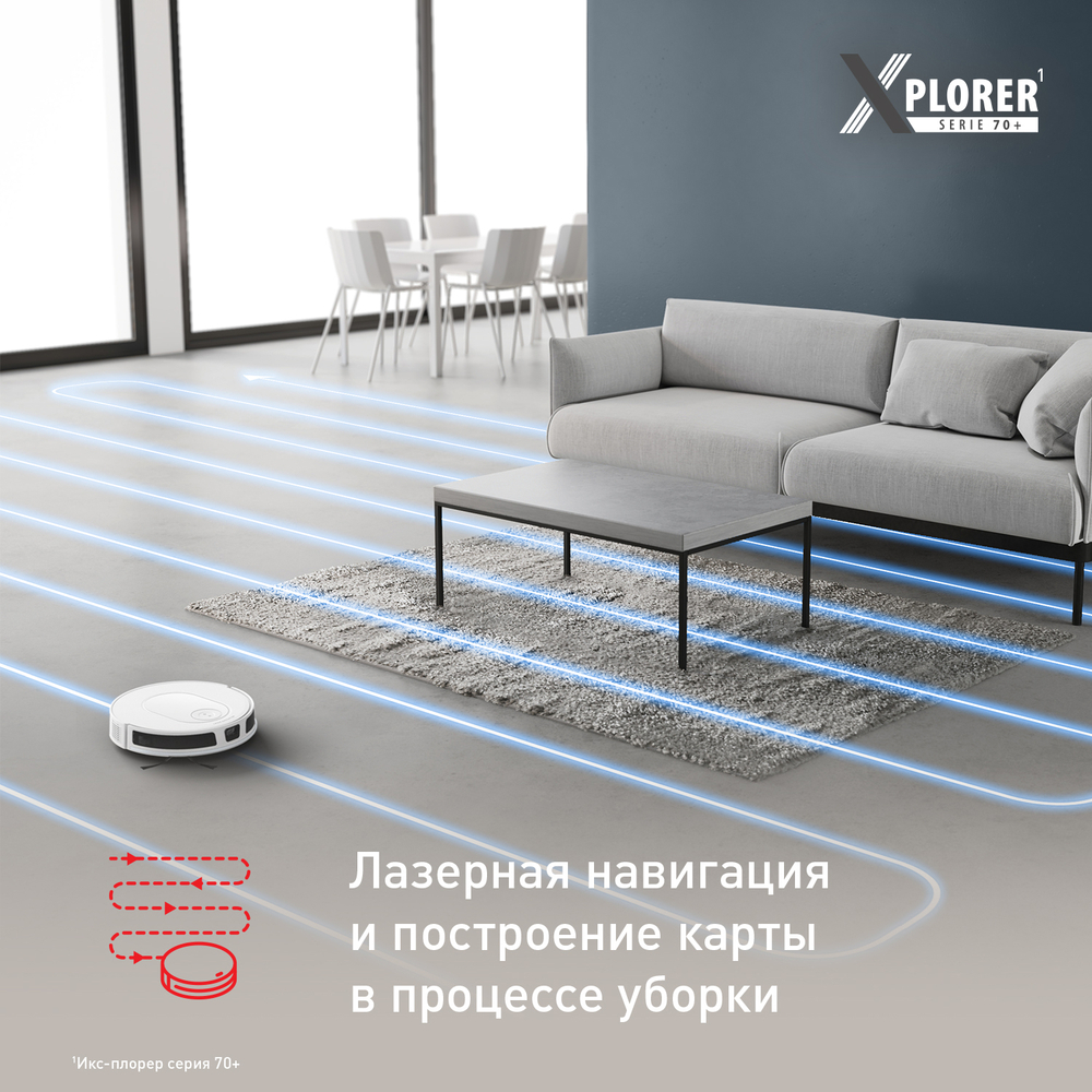 Робот-пылесос Tefal X-PLORER Serie 70+ RG8497WH