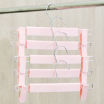 Набор вешалок для брюк 5шт, цвет розовый