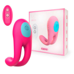 Розовое виброкольцо с пультом ДУ I-Moon Candy MY-1001