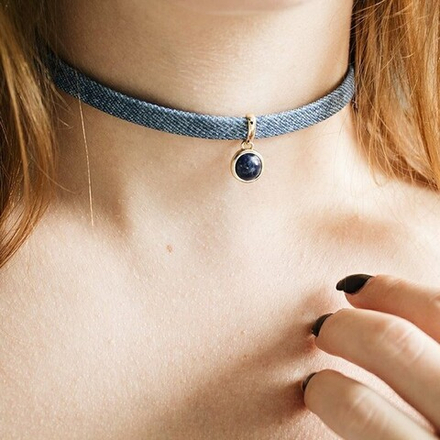 Чокер Possebon Sodalite B0113.22 BL/G