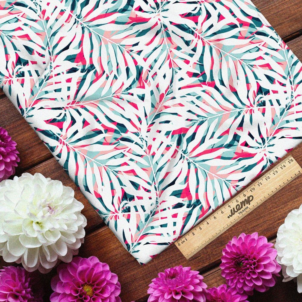 Ткань поплин очаровательный цветочный принт