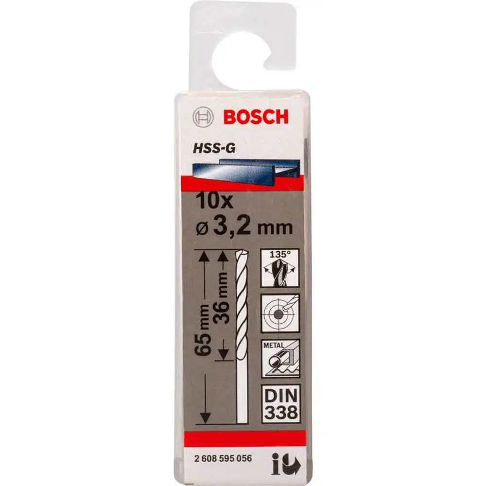 Сверло по металлу HSS-G 3,2 мм BOSCH 2608595056