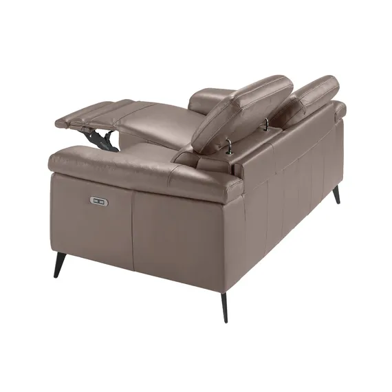 Двухместный диван с реклайнером Angel Cerda 5319-2P, бежевая кожа