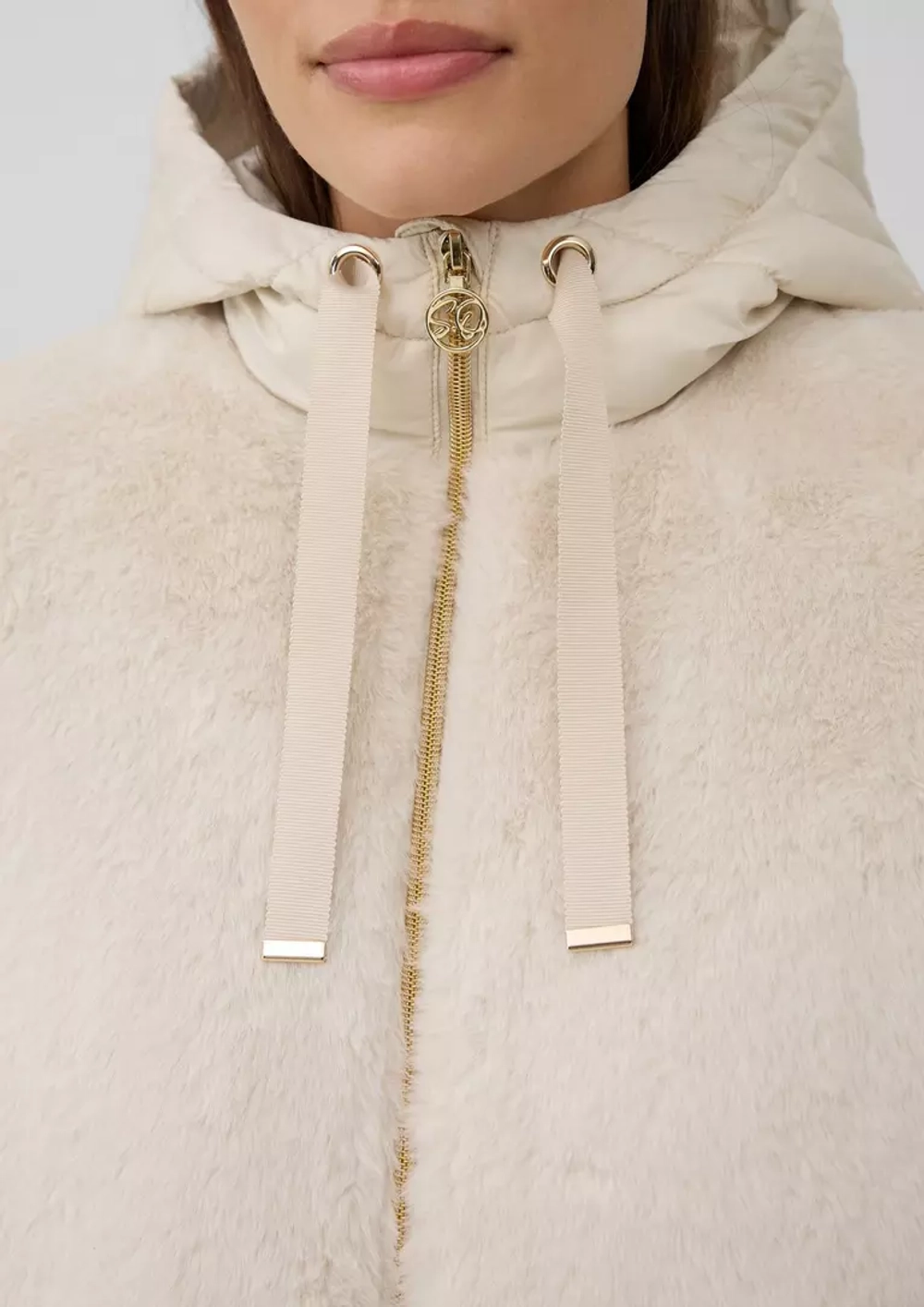 Стеганое пальто с капюшоном Black Label