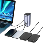 USB-Хаб Ugreen Revodok Pro 312 (USB-C) с внешним питанием (CM555) Порты: USB-C (PD 3.0 100 Вт), USB-C 3.2 Gen 2, USB-A 3.2 Gen 2, 2 USB-A 3.2 Gen 1, microSD UHS-I, SD UHS-I, HDMI (до 8K 30 Гц и 4K 60 Гц), HDMI (до 4K 60 Гц), DisplayPort (до 4K 60 Гц), Gig