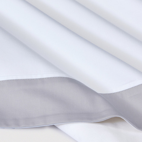 Постельное белье 2 спальное евро макси Сlaire&Caroll Frame белое с серым