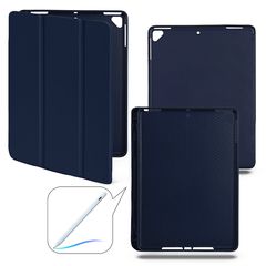 Чехол книжка-подставка Smart Case Pensil со слотом для стилуса для iPad Air 2 (9.7") - 2014 (Темно-синий / Dark Blue)