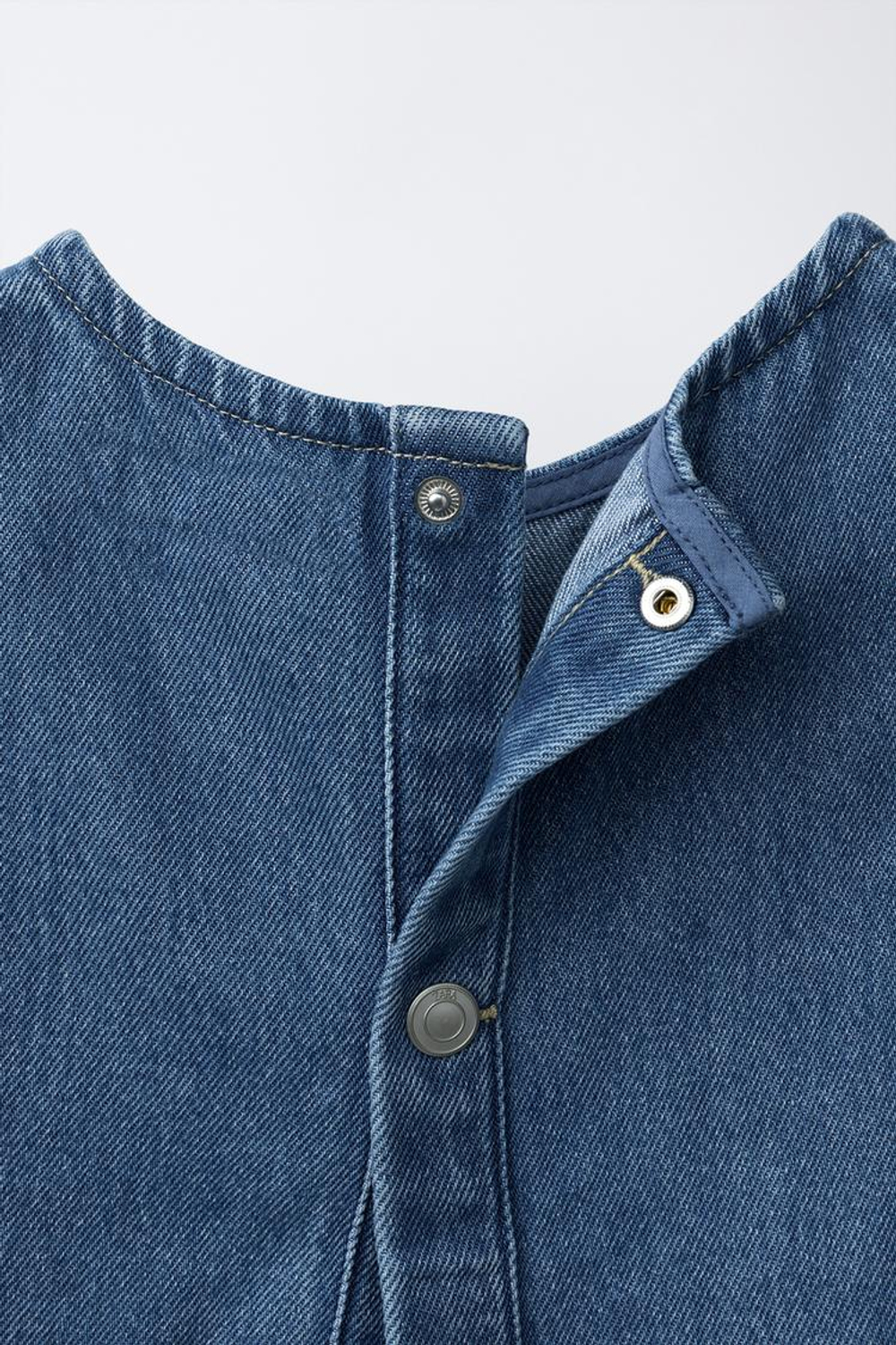 ZARA ДЖИНСОВЫЙ ТОП, СИНИЙ