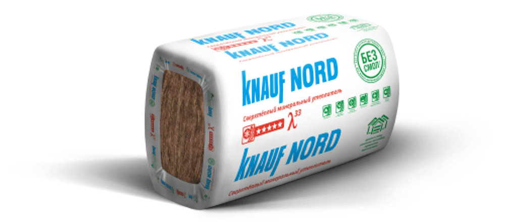 Утеплитель Кнауф Норд KNAUF NORD 1250х600х100 4,5 м2 минеральная вата