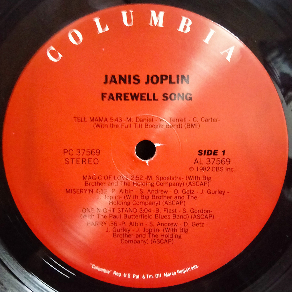 Janis Joplin / Farewell Song (LP)