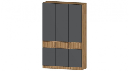 Ленора Шкаф 3х ств Дуб вотан / Графит