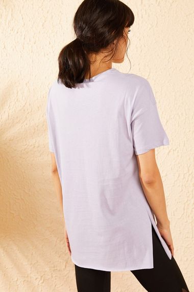 Qadın üçün bənövşəyi t-shirt 10061024