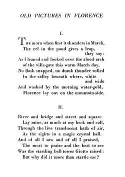 Old pictures in Florence | Robert Browning