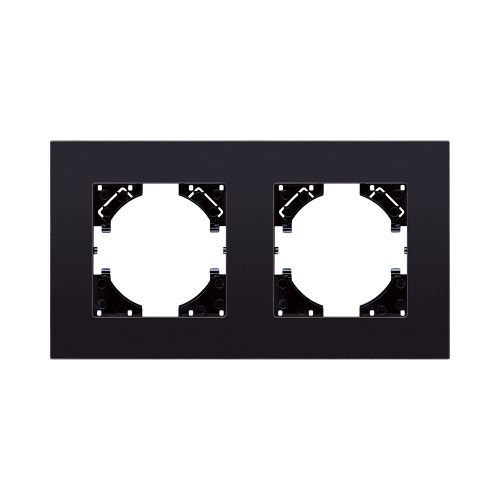 Рамка 2-постовая, стекло черный Kollinger Reflex MG RM2BK