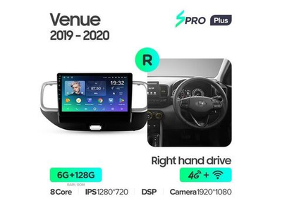 Магнитола Teyes SPRO Plus 6-128 Hyundai Venue 2019 — 2020 (правый руль) 10.2"