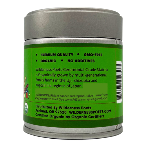 Wilderness Poets, Органический чай матча для церемоний, 22 г (1 унция)